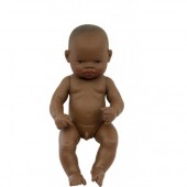 Baba - fiú - afrikai - 32 cm-es - haj nélkül - öltöztethető