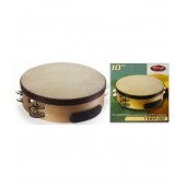 Kétsoros fa csörgődob (tamburin) 10"